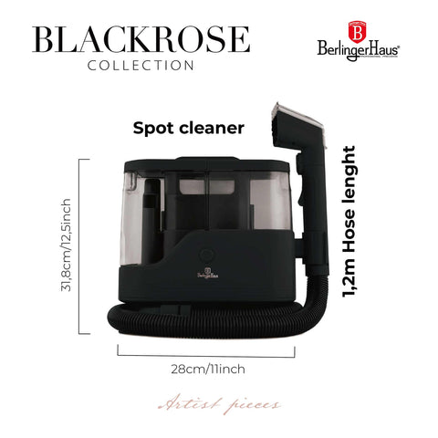 Product image of Spot cleaner. Part of the Black Rose Collection . Features: • 220-240V, 50/60Hz, 500 W • Vacuum >11Kpa super powerful suction • Clean water tank: 1,05 L • Dirty water tank: 0,84 L • Accessories: • Cleaning b.... (Studio view). Official Berlinger Haus product, boosted by Promintra sl.