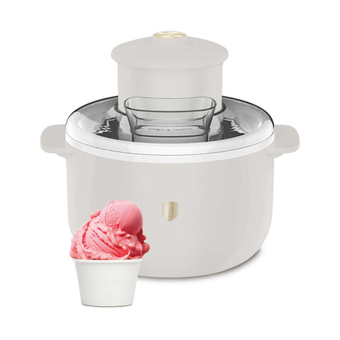 Product image of Ice cream maker. Part of the Sahara Collection . Features: • Material: aluminium, plastic • 220-240V 50/60Hz 12W • Capacity: 1,1L • Include: • Aluminium bowl • Stirring paddle • Size: 22,7*18,6*21.2 cm • Le.... (Studio view). Official Berlinger Haus product, boosted by Promintra sl.