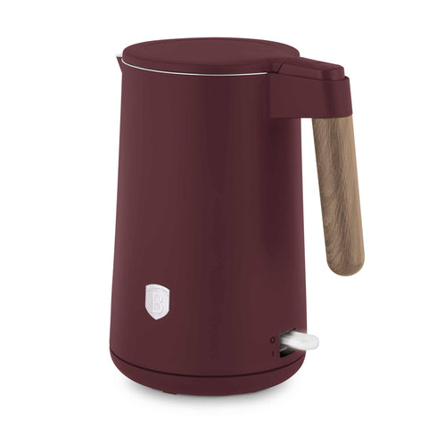 Product image of Double wall kettle. Part of the Leonardo Nordic Collection . Features: • Material: stainless steel inside, plastic outside • Capacity: 1,7L • Voltage: 220-240V, 50/60Hz • Power: 2200 W • Size: 23*16*25 cm • Length of p.... (Studio view). Official Berlinger Haus product, boosted by Promintra sl.