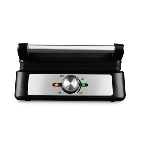Product image of Waffle maker Belgian size. Part of the Black Rose Collection . Features: • Power: 1600W • Voltage: 220-240V, 50/60Hz • NON-STICK coating on plate • Size: 26,1*22*11,2 cm • Length of power cord: 80 cm • Color: black- rose.... (Studio view). Official Berlinger Haus product, boosted by Promintra sl.