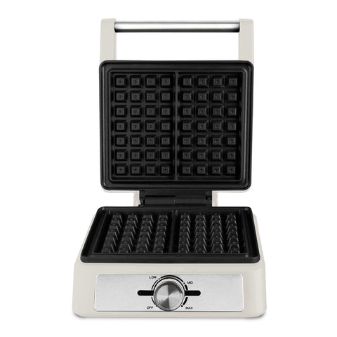Product image of Waffle maker Belgian size. Part of the Sahara Collection . Features: • Power: 1600W • Voltage: 220-240V, 50/60Hz • Plate size: 20*17 cm • NON-STICK coating on plate • Size: 26,1*22*11,2 cm • Length of power cord: 80 .... (Studio view). Official Berlinger Haus product, boosted by Promintra sl.