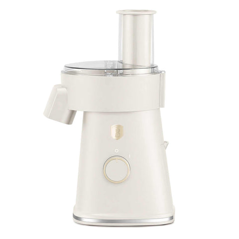 Product image of Electric salad maker. Part of the Sahara Collection . Features: • Material: stainless steel and plastic • 220-240V, 50/60Hz, 200W • Include: • Thin slicing blade (1,2 mm) • Thick slicing blade (2,4 mm) • Fine sh.... (Studio view). Official Berlinger Haus product, boosted by Promintra sl.
