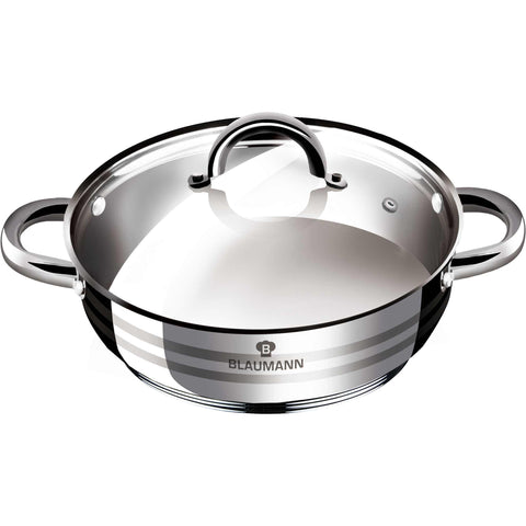 Olla Poco Profunda Con Tapa De 32 Cm