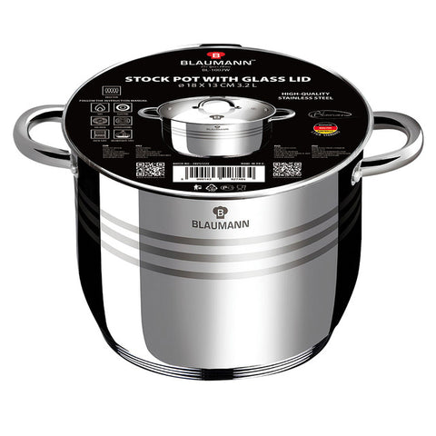  BL-1007W, Olla con tapa de 18 cm, Acero inoxidable, Olla de 18 cm, Olla, Olla con tapa, Olla, Utensilios de cocina, Cocina