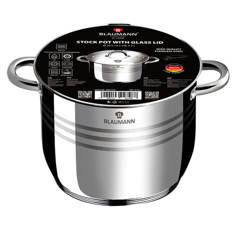  BL-1008W, Olla con tapa de 20 cm, Acero inoxidable, Olla de 20 cm, Olla, Olla con tapa, Olla, Utensilios de cocina, Cocina