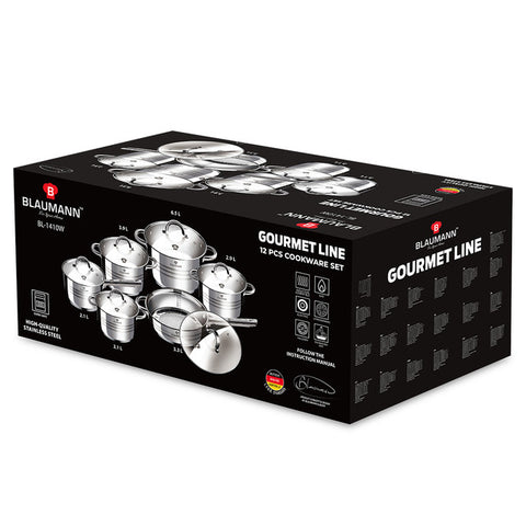  BL-1410W, juego de utensilios de cocina de 12 piezas, acero inoxidable, juego de utensilios de cocina de 12 piezas, juego de utensilios de cocina, ollas y sartenes, juego de ollas y sartenes, juego, cocina, utensilios de cocina