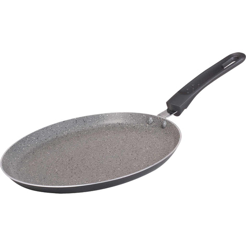 Product image of Pancake pan 24cm. Part of the Blaumann/Pancake pan . Features: • Material: pressed aluminum with marble coating • Size: Ø24 cm • Color: grey. (Studio view). Official Berlinger Haus product, boosted by Promintra sl.