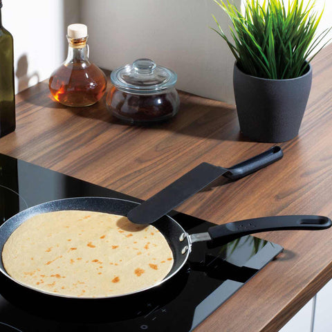 Product image of Pancake pan 24cm. Part of the Blaumann/Pancake pan . Features: • Material: pressed aluminum with marble coating • Size: Ø24 cm • Color: grey. (Studio view). Official Berlinger Haus product, boosted by Promintra sl.