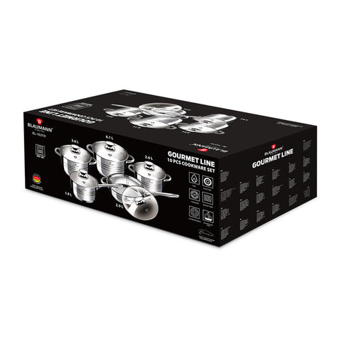 BL-1637W, juego de utensilios de cocina de 10 piezas, acero inoxidable, juego de utensilios de cocina de 10 piezas, juego de utensilios de cocina, ollas y sartenes, juego de ollas y sartenes, juego, cocina, utensilios de cocina