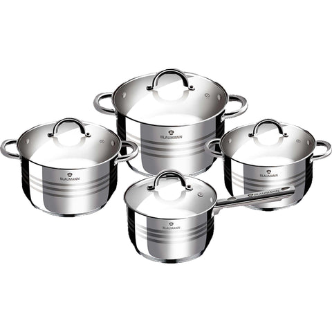 Juego de utensilios de cocina, ollas, juego de ollas, juego, cocina, utensilios de cocina, juego de utensilios de cocina de 8 piezas, acero inoxidable, BL-3115