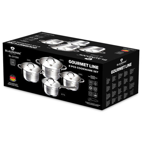  BL-3115W, juego de utensilios de cocina de 8 piezas, acero inoxidable, juego de utensilios de cocina de 8 piezas, juego de utensilios de cocina, ollas, juego de ollas, juego, cocina, utensilios de cocina