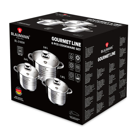  BL-3160W, juego de utensilios de cocina de 6 piezas, acero inoxidable, juego de utensilios de cocina de 6 piezas, juego de utensilios de cocina, ollas, juego de ollas, juego, cocina, utensilios de cocina