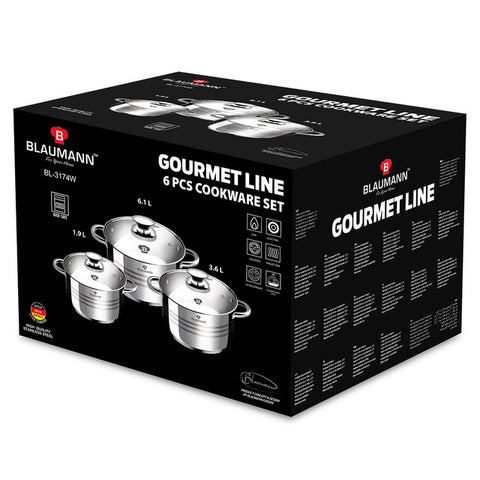  BL-3174W, juego de utensilios de cocina de 6 piezas, acero inoxidable, juego de utensilios de cocina de 6 piezas, juego de utensilios de cocina, ollas, juego de ollas, juego, cocina, utensilios de cocina