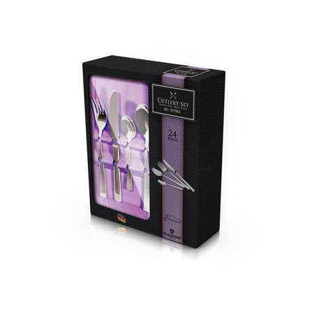  BL-3198A, Juego de cubiertos de 24 piezas con espejo, acero inoxidable, juego de cubiertos de 24 piezas, juego de cubiertos, cubiertos, espejo, vajilla
