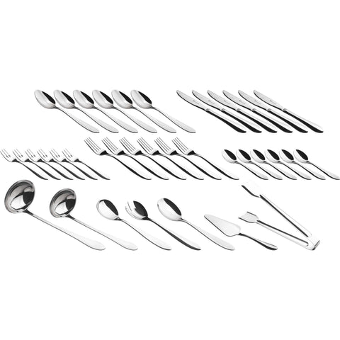  BL-3207, Juego de cubiertos de 38 piezas con espejo, acero inoxidable, juego de cubiertos de 38 piezas, juego de cubiertos, cubiertos, espejo, vajilla