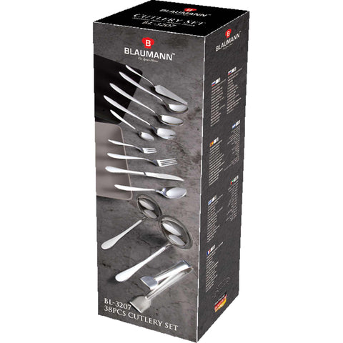  BL-3207, Juego de cubiertos de 38 piezas con espejo, acero inoxidable, juego de cubiertos de 38 piezas, juego de cubiertos, cubiertos, espejo, vajilla