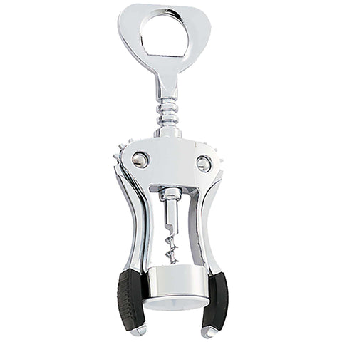Product image of Wine opener. Part of the Blaumann/kitchen accessories . Features: • Wine opener • Material: zinc alloy • Size: 20 cm • Color: silver / black. (Studio view). Official Berlinger Haus product, boosted by Promintra sl.