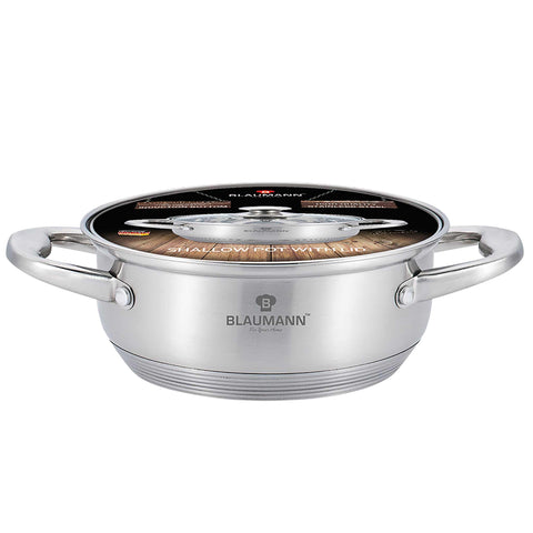 BL-3308A,BL-3308,Olla baja con tapa de 20 cm,Acero inoxidable,Olla baja de 20 cm,Olla baja,Olla baja con tapa,Olla,Utensilios de cocina,Cocina,Ollas y cazuelas