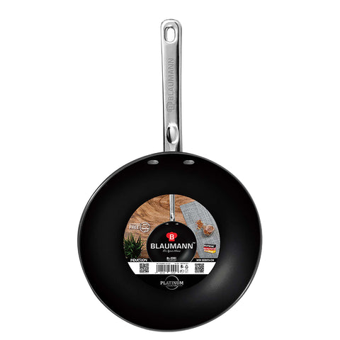 wok, utensilios de cocina, cocinar, wok de 28 cm, negro, BL-3391