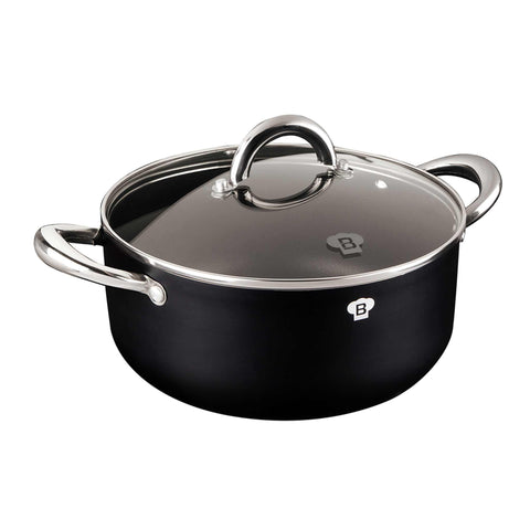 batería de cocina, BL-3394, Blaumann, cacerola 20 cm, cacerola con tapa, Cacerola con tapa 20cm, Casserole, cazuela, cocinar, cookwareset, frypan, negra, olla, Ollas y cazuelas, Platinum Collection, pot