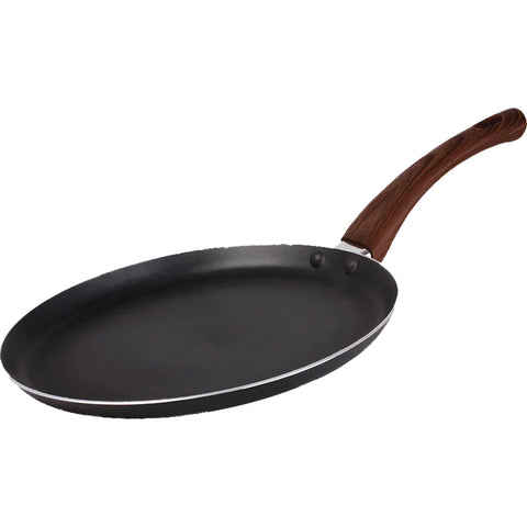 Product image of Pancake pan 24cm. Part of the Blaumann/Natural Line . Features: • Material: pressed aluminum with marble coating • Size: Ø24 cm • Color: dark grey. (Studio view). Official Berlinger Haus product, boosted by Promintra sl.