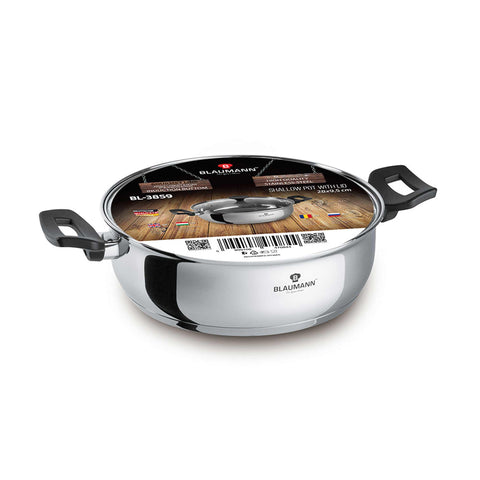  BL-3859,BL-1504A,Olla baja con tapa de 28 cm,Acero inoxidable,Olla baja de 28 cm,Olla baja,Olla baja con tapa,Olla,Utensilios de cocina,Cocina,Ollas y cazuelas