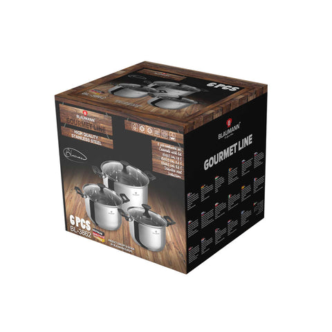  BL-3862,BL-3160,Juego de utensilios de cocina de 6 piezas,Acero inoxidable,Juego de utensilios de cocina de 6 piezas,Juego de utensilios de cocina,Ollas,Juego de ollas,Juego,Cocina,Utensilios de cocina,Ollas y cazuelas