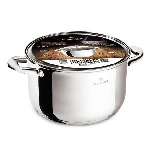  BL-3873,BL-1021A,Cacerola con tapa 24cm,Acero inoxidable,Cacerola 24 cm,Cacerola,Olla,Cacerola con tapa,Utensilios de cocina,Cocina,Ollas y cazuelas