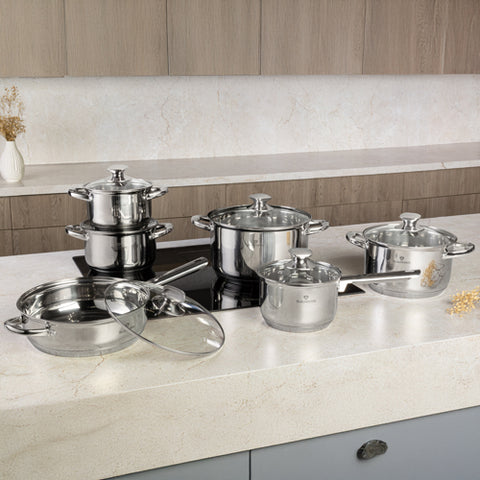  BL-3875W, juego de utensilios de cocina de 12 piezas, acero inoxidable, juego de utensilios de cocina de 12 piezas, juego de utensilios de cocina, ollas y sartenes, juego de ollas y sartenes, juego, cocina, utensilios de cocina