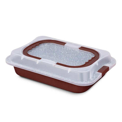 asador, asador rectangular, Asador rectangular con tapa, Bakeware, Baking, BL-3891, Blaumann, bronce, Cera Stone Collection, horneado, hornear, Roasting Pan, utensilios para hornear, utensilios para hornear - asador rectangular