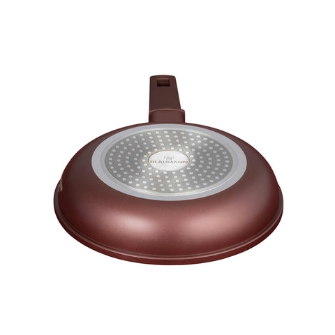 Product image of Frypan 20cm. Part of the Blaumann/Cera Stone Collection . Features: • Material: forged aluminum • Frypan Ø20*4,5 cm 1,2L • Color: bronze. (Studio view). Official Berlinger Haus product, boosted by Promintra sl.