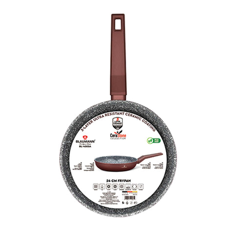 BL-4005A, Sartén de 24 cm, bronce, sartén de 24 cm, sartén, batería de cocina, cocina, Colección Blaumann/Cera Stone, sartén,Pans,Frying Pan