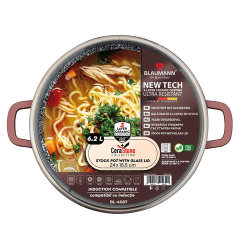  BL-4087,BL-4087T,Olla con tapa de 24 cm,Bronce,Olla de 24 cm,Olla,Olla con tapa,Olla,Utensilios de cocina,Cocina,Ollas y cazuelas