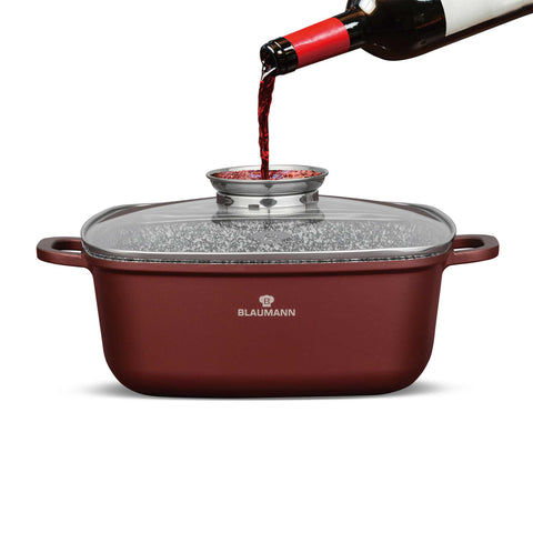  BL-4093, Olla cuadrada con tapa 26cm, Bronce, Olla cuadrada 26 cm, Olla cuadrada, Olla cuadrada con tapa, Olla, Utensilios de cocina, Cocina, Ollas y cazuelas