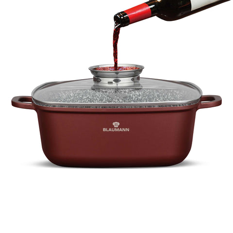  BL-4094, Olla cuadrada con tapa 28cm, Bronce, Olla cuadrada 28 cm, Olla cuadrada, Olla cuadrada con tapa, Olla, Batería de cocina, Cocina, Ollas y cazuelas