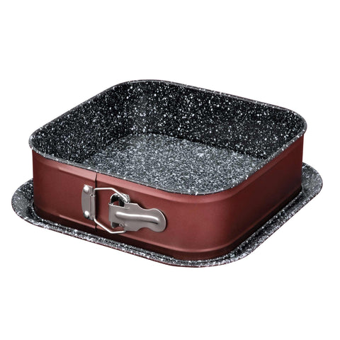 acoplamiento, Bakeware, Baking, BL-4099, Blaumann, bronce, Cera Stone Collection, horneado, molde desmontable cuadrado, Molde desmontable cuadrado 28x28cm, pastel, Springform Pan, utensilios para hornear, utensilios para hornear - molde desmontable cuadrado