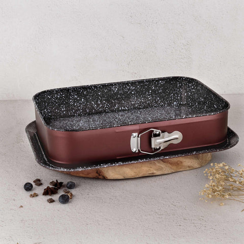  BL-4100, Molde desmontable rectangular 39x27cm, Bronce, Utensilios para hornear, Molde desmontable rectangular, Molde desmontable cuadrado, Pastel, Acoplamiento, Horneado, Molde desmontable