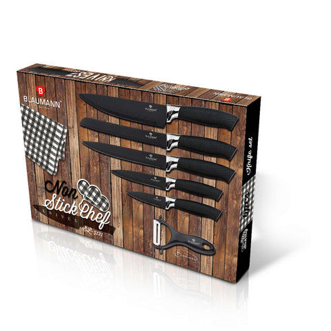  BL-5121,BL-5053,Juego de cuchillos de 6 piezas,Negro,Juego de cuchillos de 6 piezas,Juego de cuchillos,Cuchillos,Cuchillo,Cuchillos y herramientas de corte