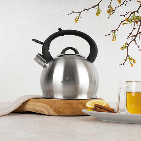  BL-7458KL, Hervidor de 3,0 L, Acero inoxidable, Hervidor con silbato, Electrodomésticos de cocina, Hervidor