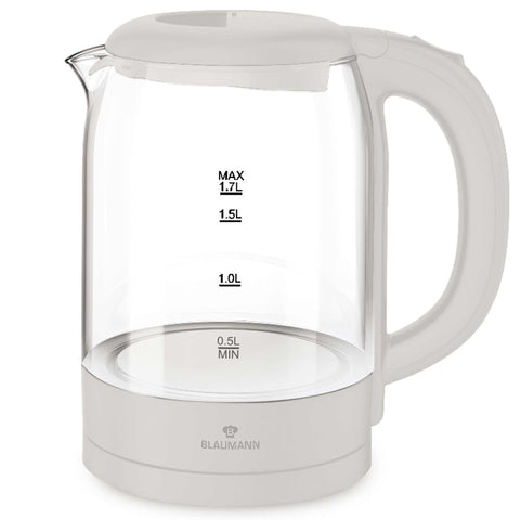 BL-9007, Blaumann Cream, café, crema, ekitchen, Electrodomésticos, eléctrico, Hervidor, hervidor eléctrico, Hervidor eléctrico de vidrio, té, té-café