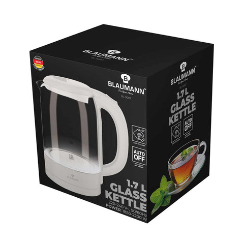  BL-9007, Hervidor eléctrico de vidrio, Crema, Hervidor eléctrico b., Eléctrico, Electrodomésticos de cocina, Hervidor