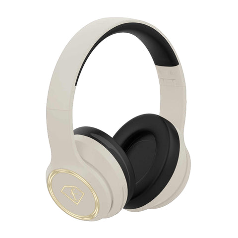 Product image of ANC wireless headphone. Part of the MATTE CREAM- GOLD . Features: • Speaker: 40 mm • Impedance: 32 ohms • Sensitivity: 105dB (+/-5dB) • Frequency range: 20-20 kHz • Bluetooth version and range: 5.3 (10 meters) • B.... (Studio view). Official Berlinger Haus product, boosted by Promintra sl.