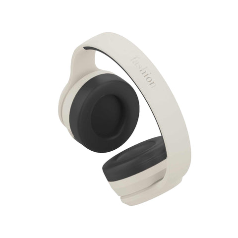 Auriculars sense fil FTV-0017 ANC, color daurat crema, amb cable de càrrega tipus C.