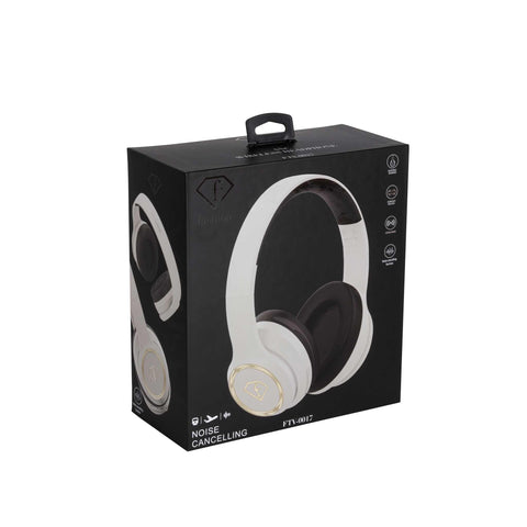 Product image of ANC wireless headphone. Part of the MATTE CREAM- GOLD . Features: • Speaker: 40 mm • Impedance: 32 ohms • Sensitivity: 105dB (+/-5dB) • Frequency range: 20-20 kHz • Bluetooth version and range: 5.3 (10 meters) • B.... (Studio view). Official Berlinger Haus product, boosted by Promintra sl.