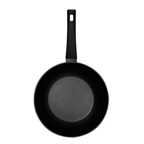  FTV-0031, Wok 28cm, Negro Mate Oro Rosa, Wok 28 cm, Wok, Batería de cocina, Cocina
