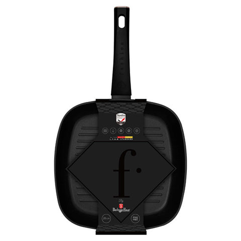  FTV-0033, Sartén grill 28cm, Negro mate Oro rosa, Sartén grill 28 cm, Sartén, Sartén, Sartén grill, Batería de cocina, Cocina