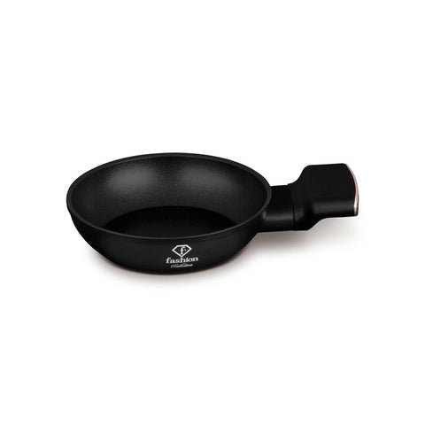  FTV-0042, Mini sartén 16cm, Negro Mate Oro Rosa, mini sartén 16 cm, mini sartén, sartén, utensilios de cocina, cocina