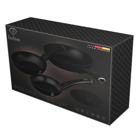 FTV-0044, juego de 4 sartenes, negro mate y oro rosa, juego de 4 sartenes a., sartén, juego de sartenes, sartén, juego de sartenes, utensilios de cocina, cocina