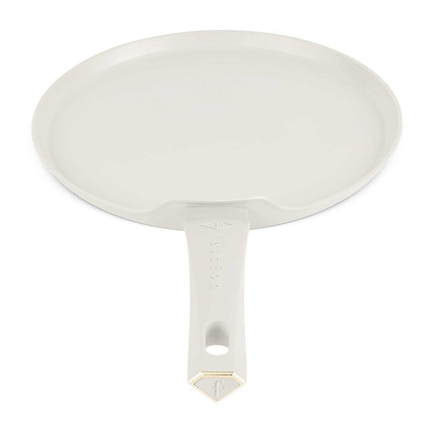  FTV-0055, Sartén para panqueques de 28 cm, color crema dorado mate, sartén para panqueques de 28 cm, sartén para panqueques, utensilios de cocina, cocina