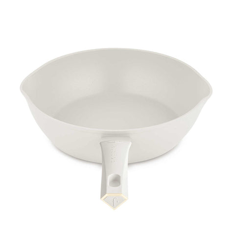  FTV-0060, Sartén honda con 2 bocas 28cm, Crema Mate Dorada, sartén honda 28 cm, sartén, sartén honda, sartén, utensilios de cocina, cocina